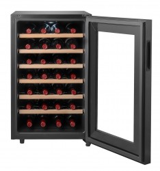 Vinoteca Climadiff hasta 18 botellas. Puerta abierta.