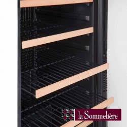 Vinoteca LS117BLACK para 121 botellas. Bandejas.